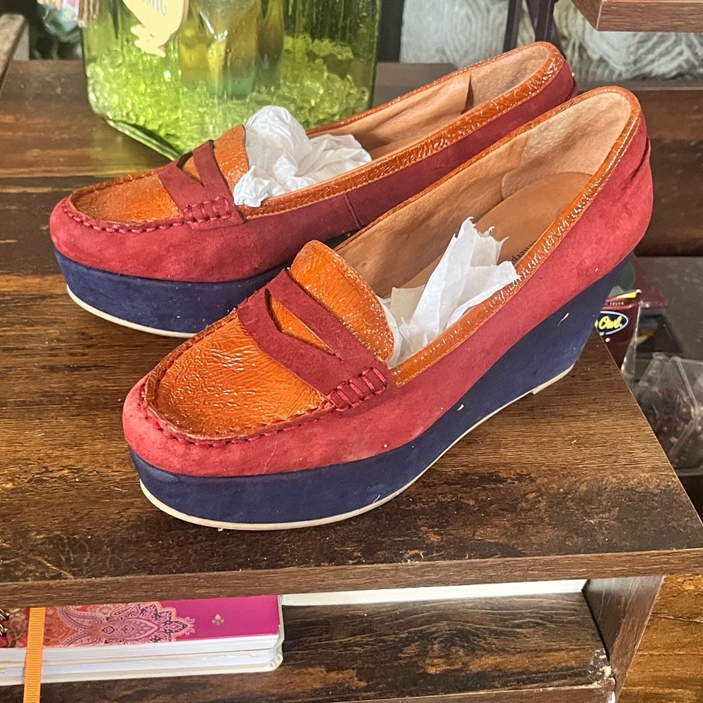 Anthropologie’s Pilcro & the Letterpress Women’s Color-block Wedge Loafer (8)